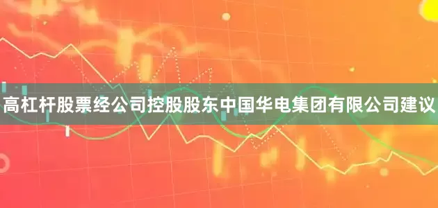 高杠杆股票经公司控股股东中国华电集团有限公司建议